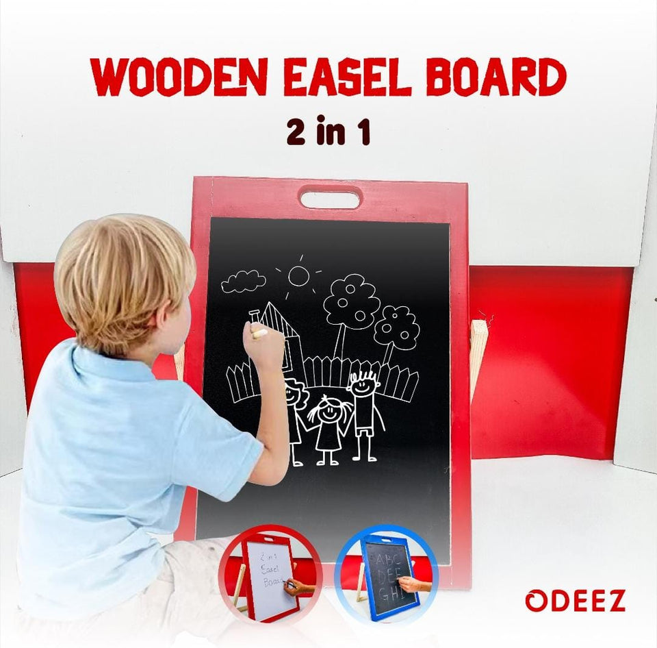 2 in 1 Small Wooden Easel Board For Kids - 008